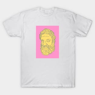 Bearded Greek Male Statue Portrait Illustration T-Shirt